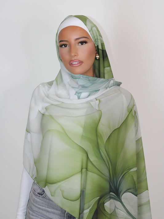 Voile imprimé floral