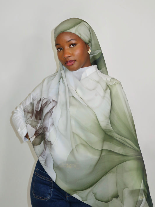 Voile imprimé floral