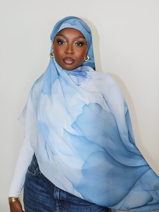 Voile imprimé floral